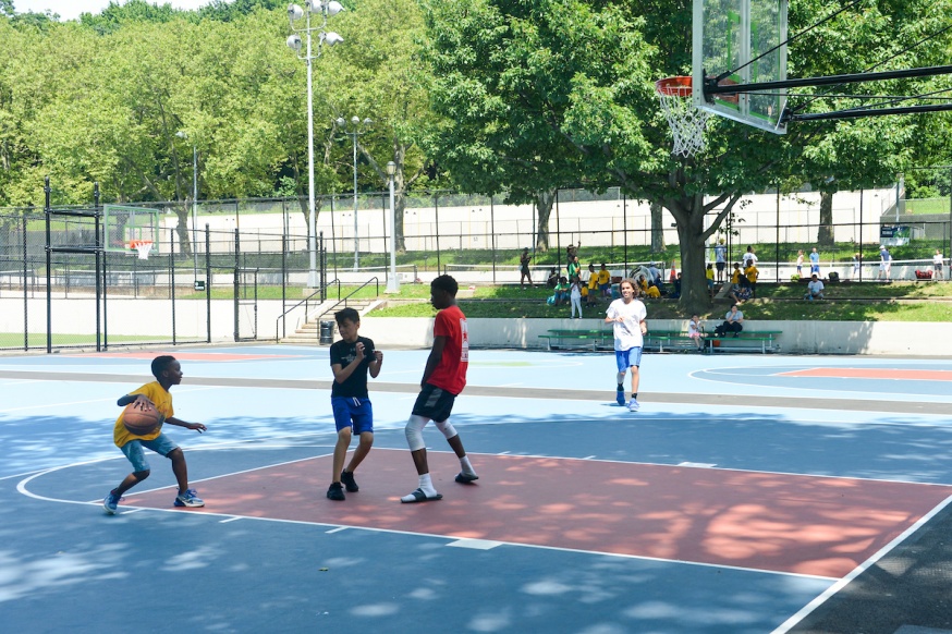 Basketball Courts Revamped at Highland Park As Park Undergoes $40
